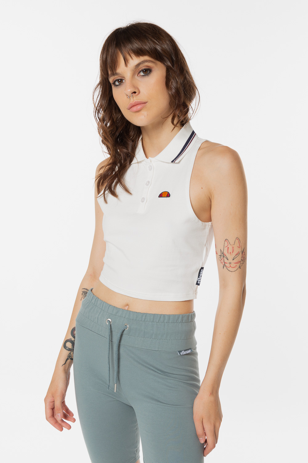 Ellesse crop polo shirt sale
